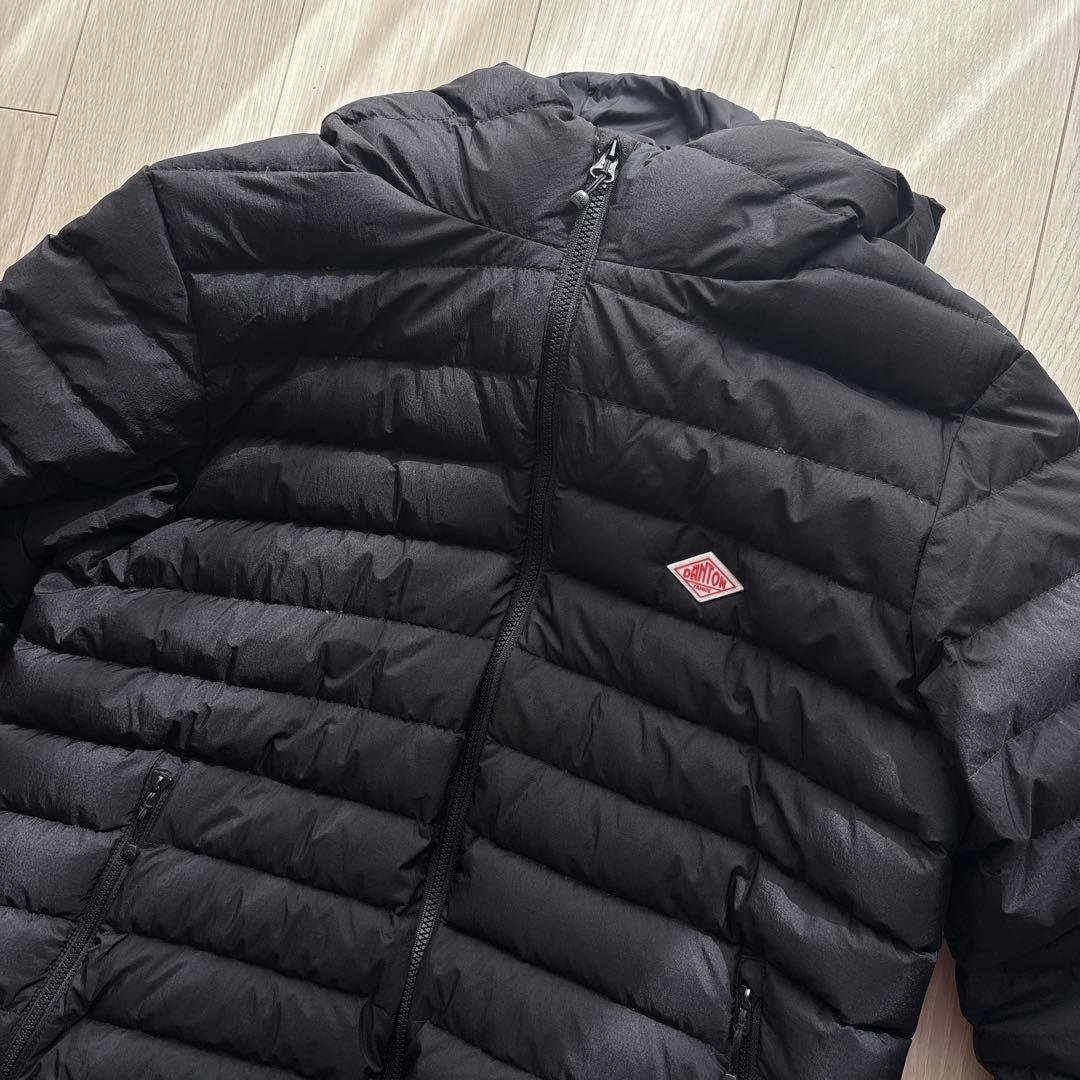 DANTON ミドルダウンジャケット 黒　サイズ38 ゆったり着たい方に！