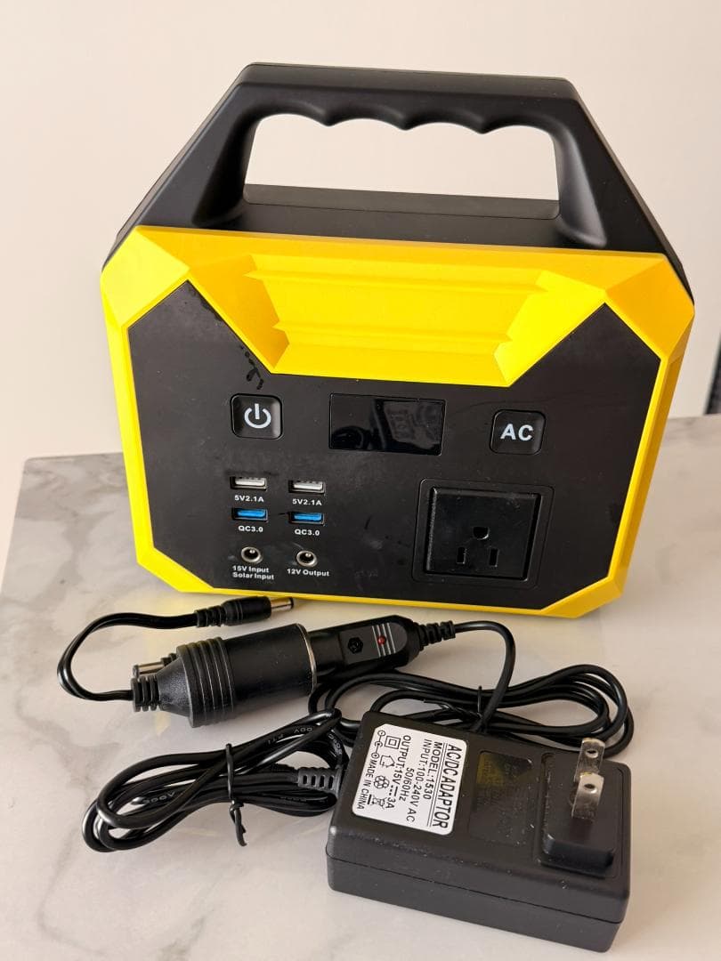 発電ポータブル電源 AC出力 USBポート付き