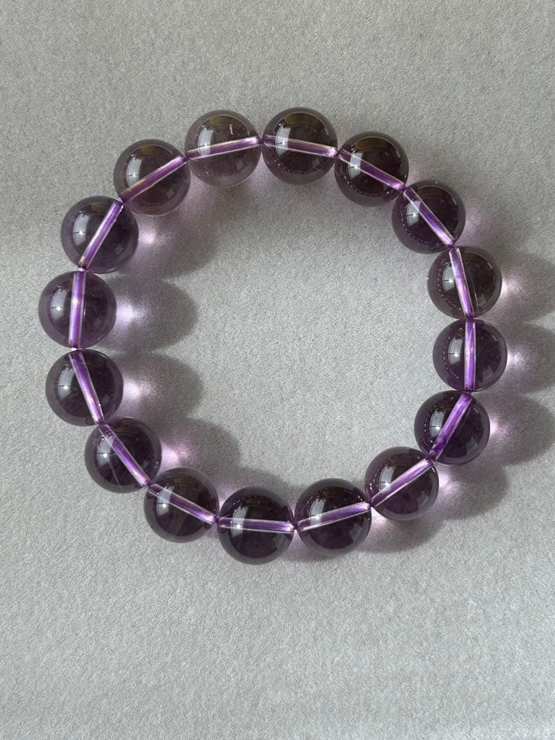 【新品未使用】【透明感抜群】ピンクアメジスト ブレス12mm内径16.5cm