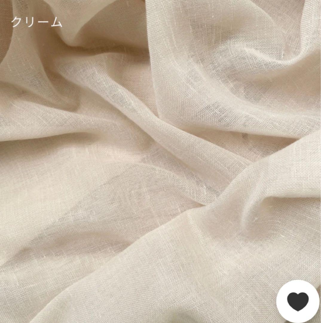 LittleRooms大人気！カラーシフォンカーテン クリーム