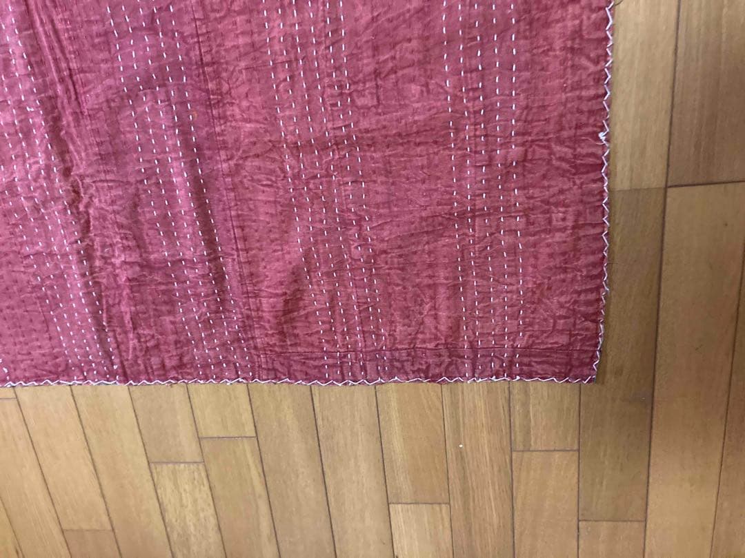 インド　ダブルサイズ　パッチワーク　ストーンウォッシュ×花柄