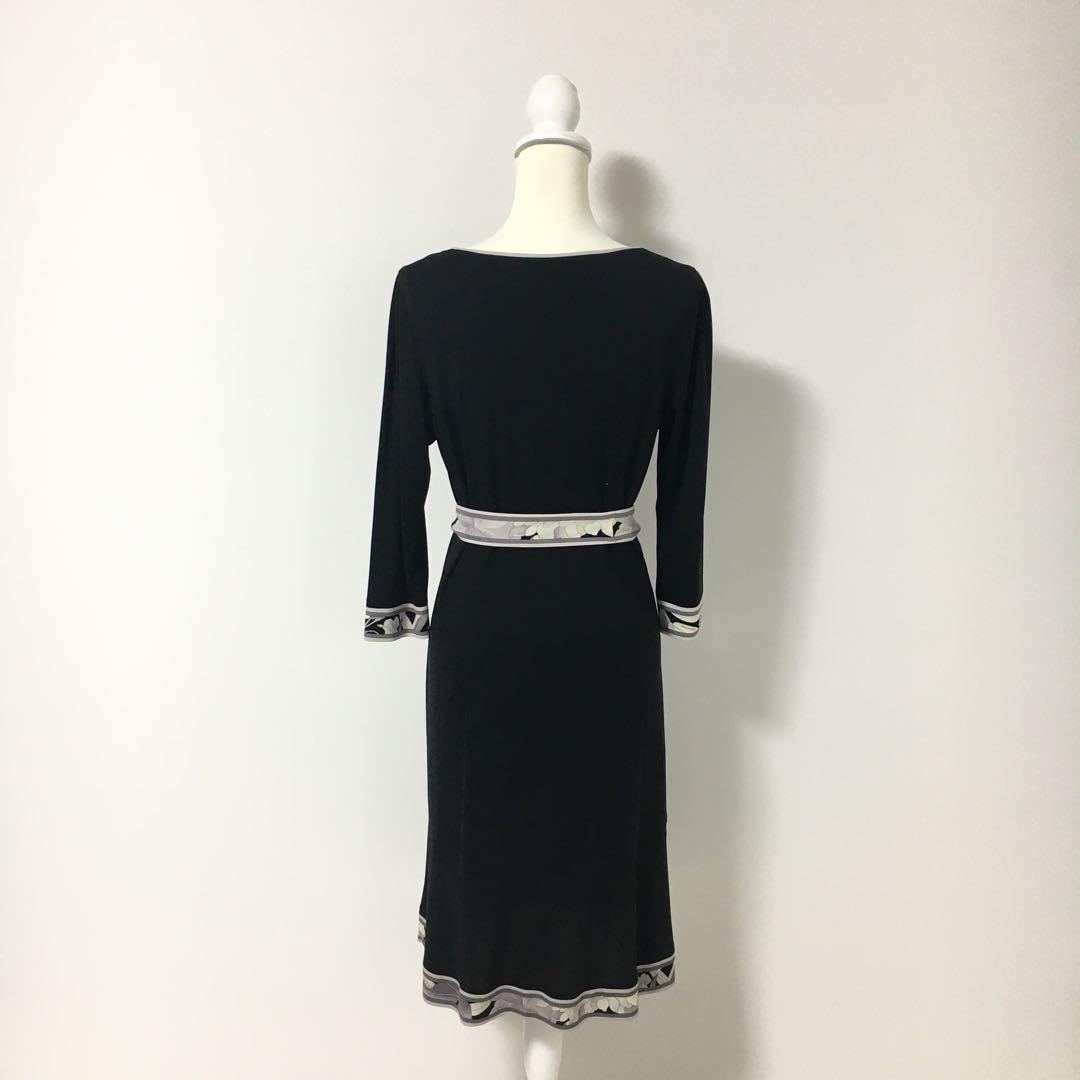 美品　LEONARD レオナール カンカン ワンピース　ベルト　LL