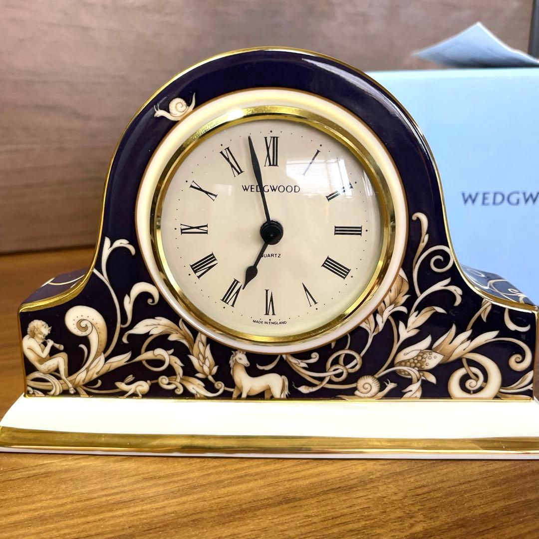 【廃盤】ウェッジウッド コーヌコピア マントルクロック 置時計 英国製
