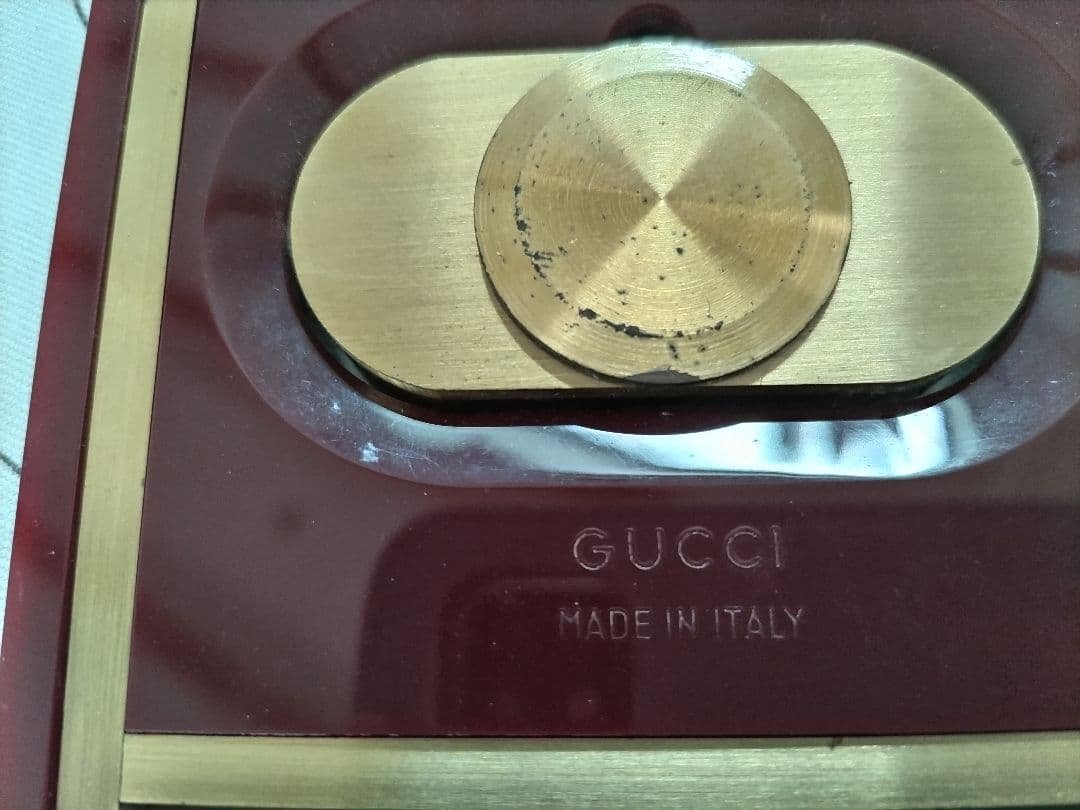 【GUCCI】アンティーク　ヴィンテージ　 手巻き 置時計 レア品　機械時計