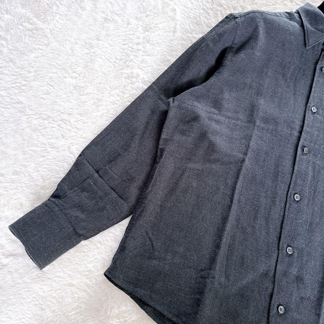 【Ermenegildo Zegna】長袖シャツ コットンカシミヤ混 グレー M