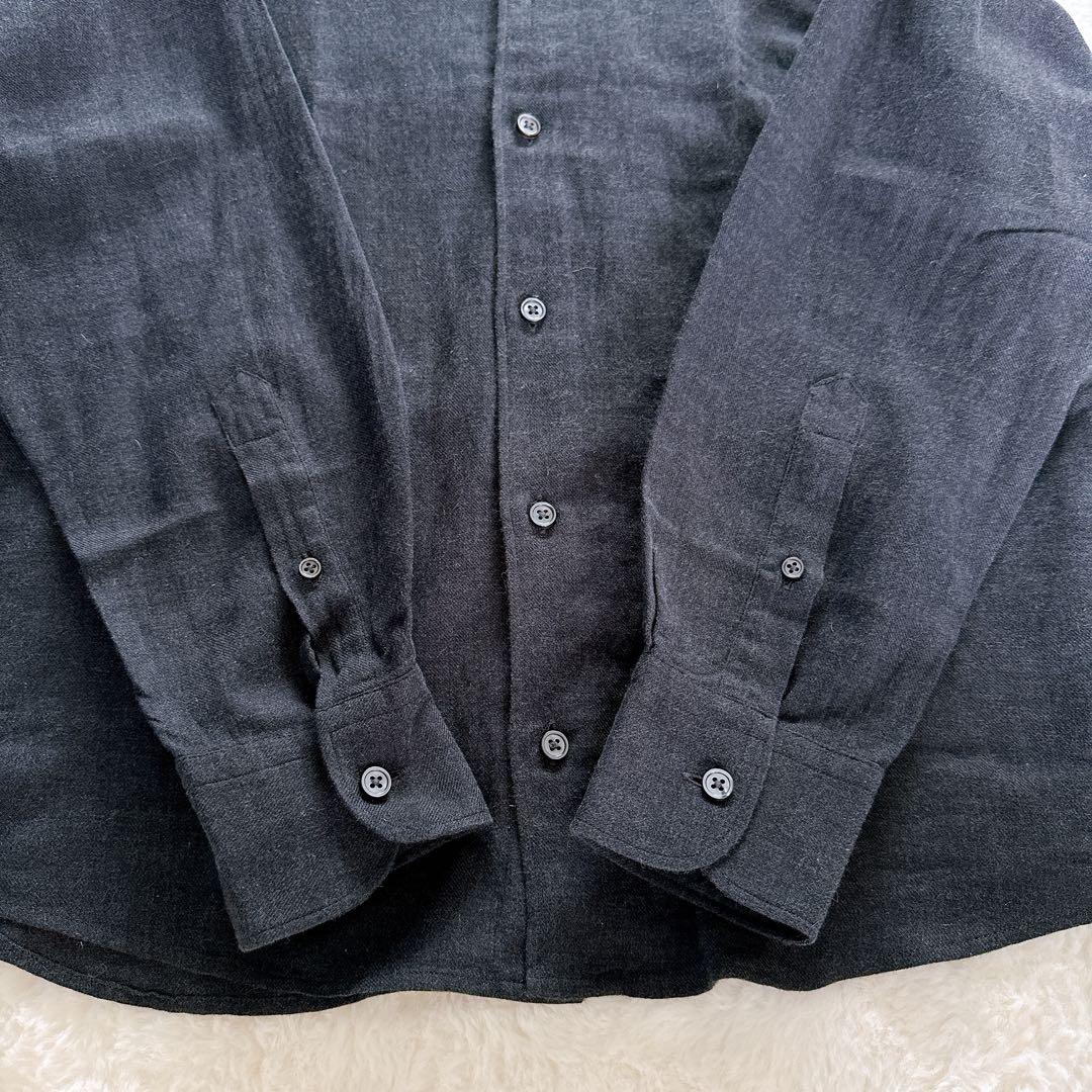 【Ermenegildo Zegna】長袖シャツ コットンカシミヤ混 グレー M