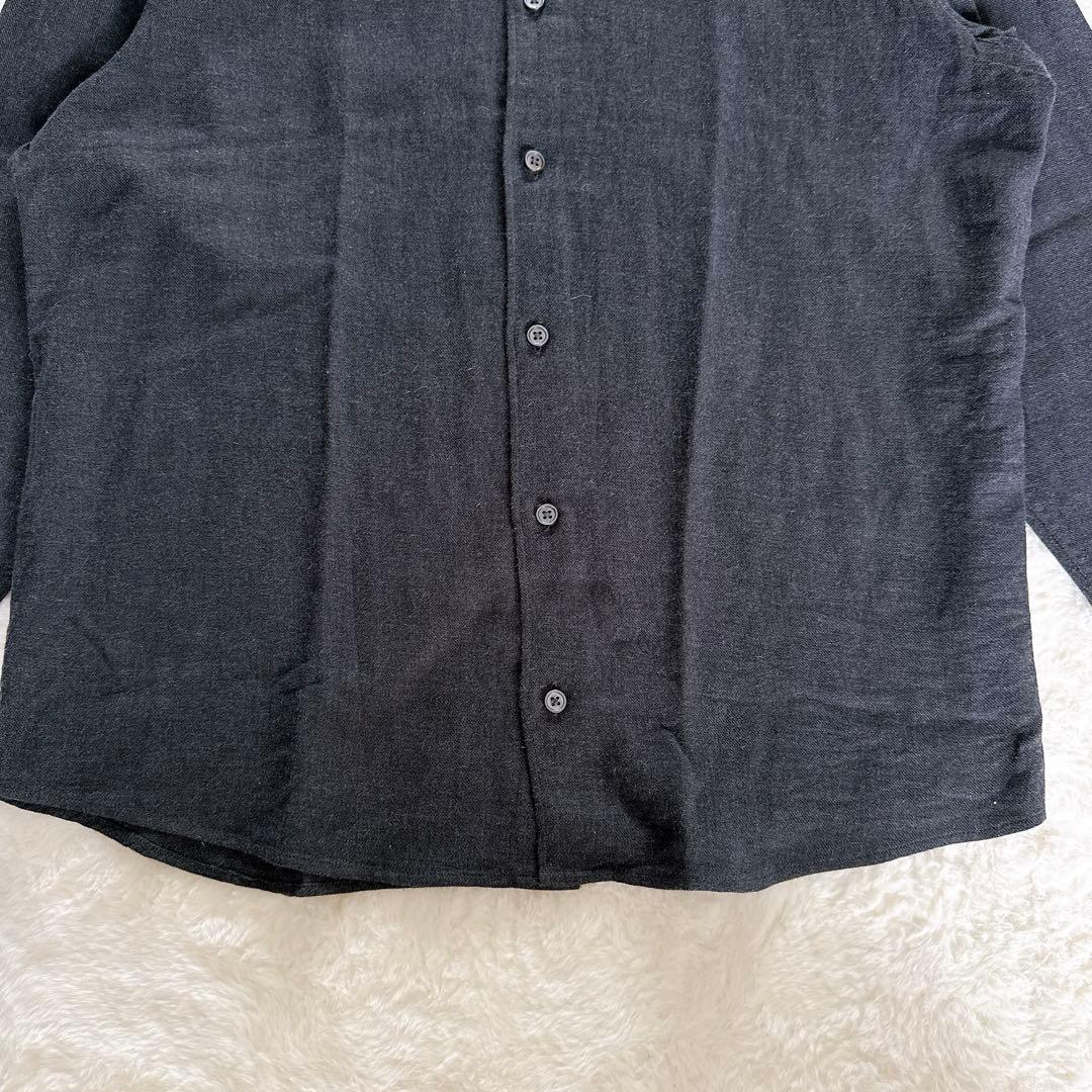 【Ermenegildo Zegna】長袖シャツ コットンカシミヤ混 グレー M