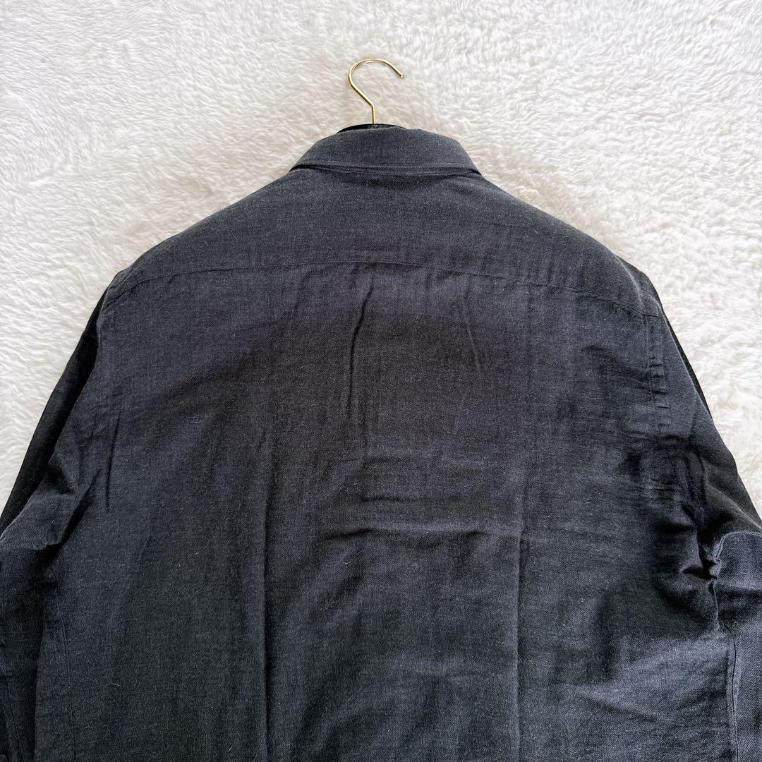 【Ermenegildo Zegna】長袖シャツ コットンカシミヤ混 グレー M