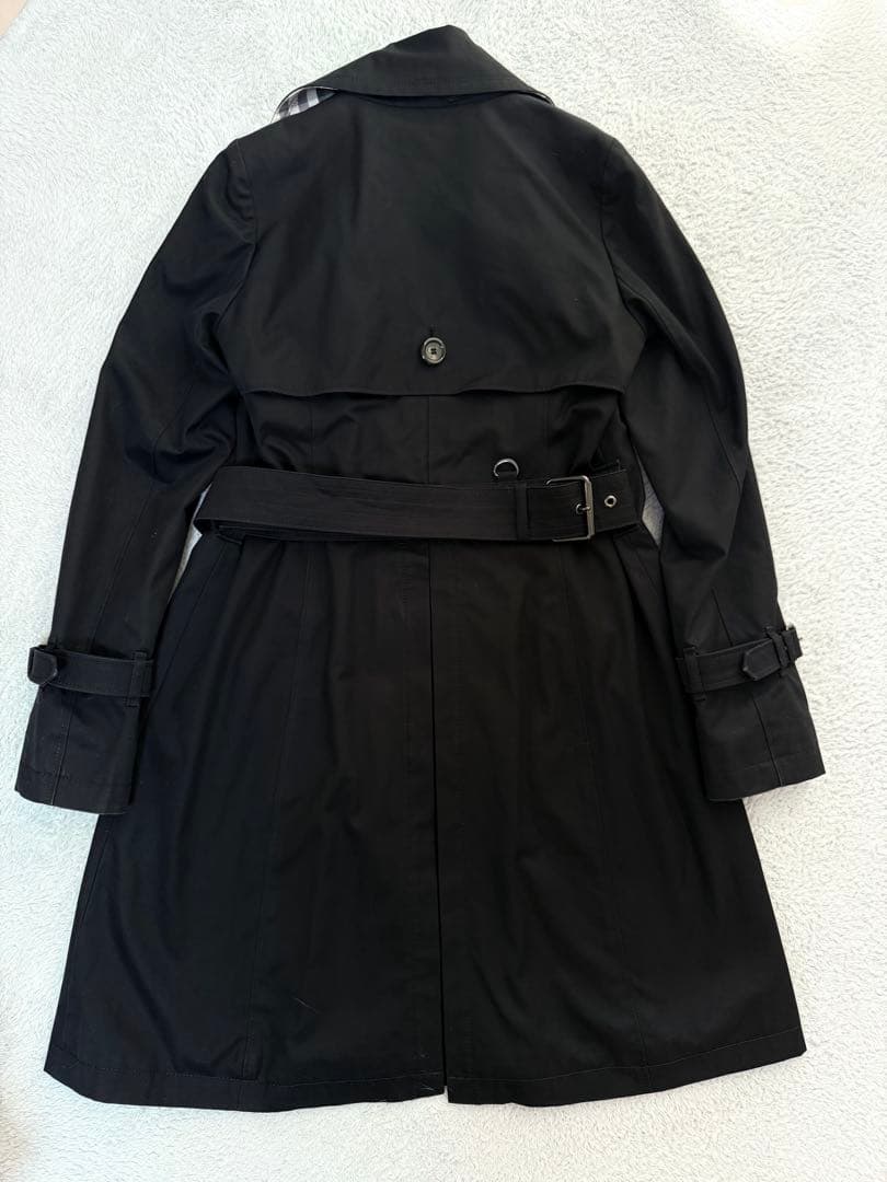 バーバリーのトレンチコート黒裏地付き　 サイズ38（S）