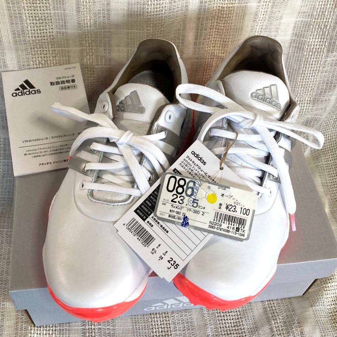 未使用adidas ゴルフシューズ 23.5cm