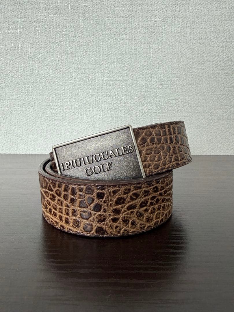 1PIU1UGUALE3 GOLF ベルト ゴルフ メンズ ウノピュウゴルフ 茶
