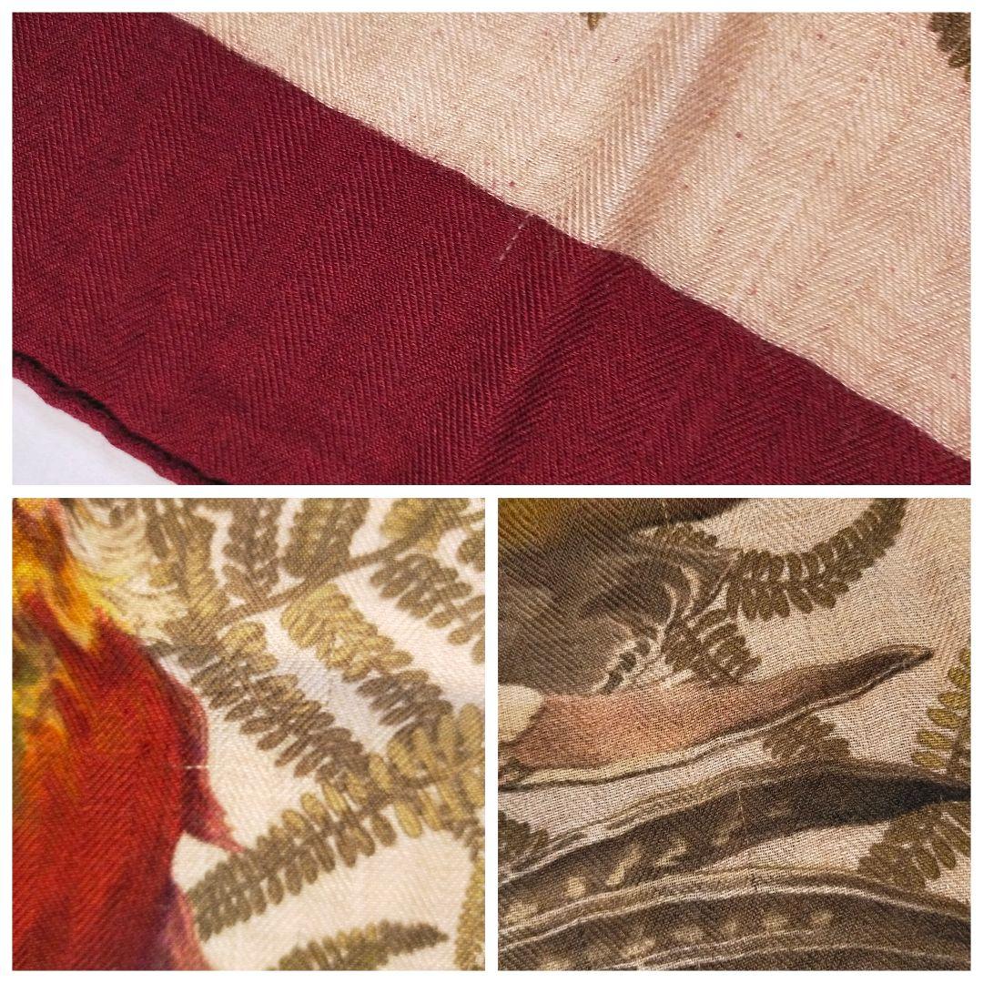 ☘️希少☘️カシミヤ エルメス　GIBIERS　狩猟の鳥獣　カレ90