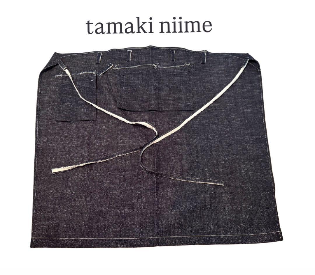 tamaki niime デニム まえか エプロン 前掛け denim 玉木新雌