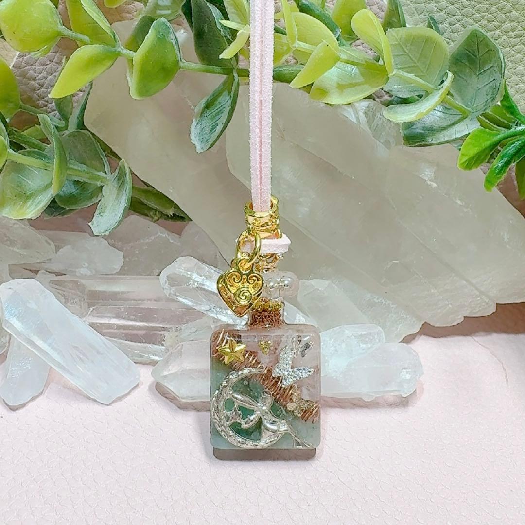 癒しのオルゴナイト❤️ローズクォーツ＋グリーンアベンチュリンの香水瓶型♡