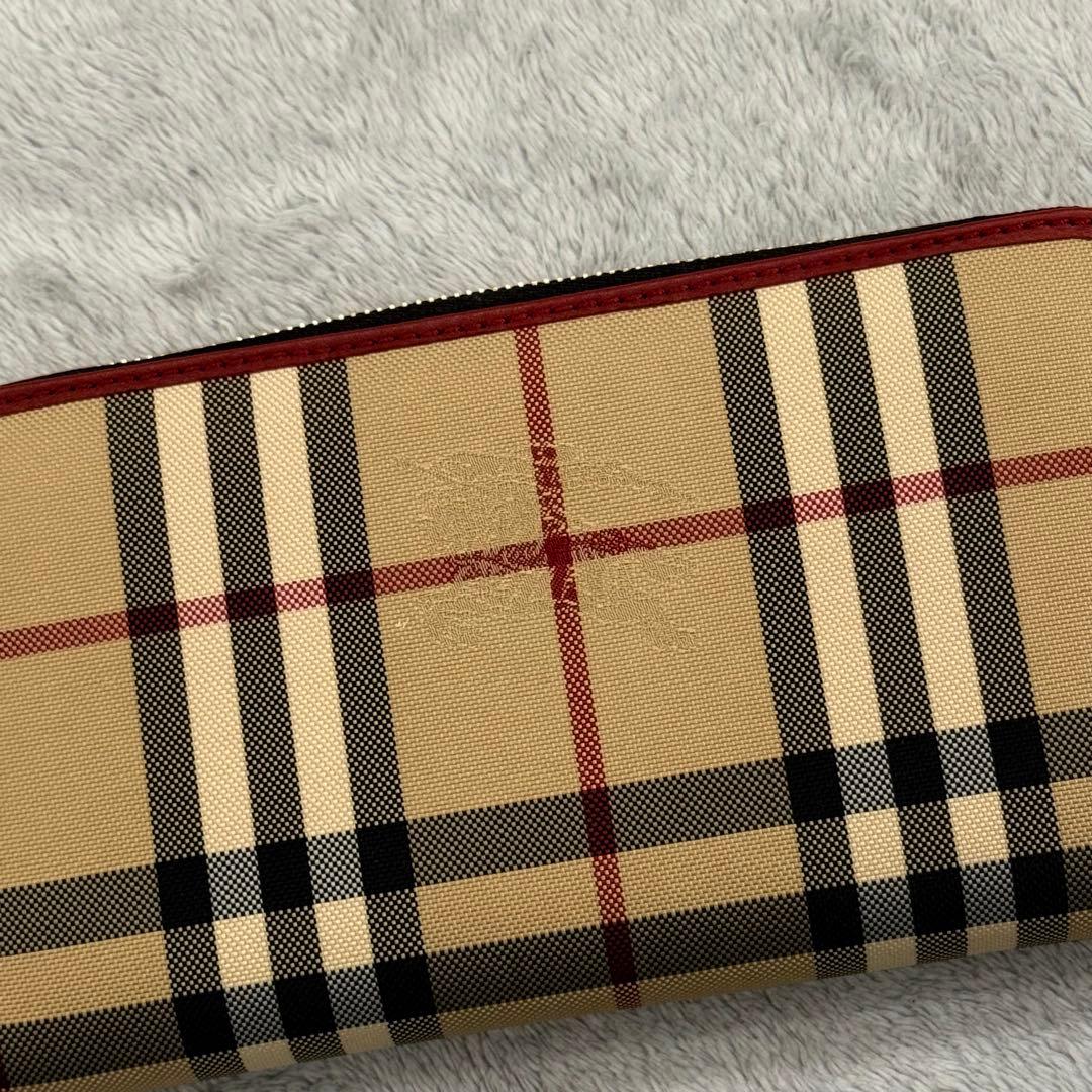 ⭐️新品未使用⭐️ バーバリー　ノバチェック　長財布　ラウンドジップ　シャドーホース