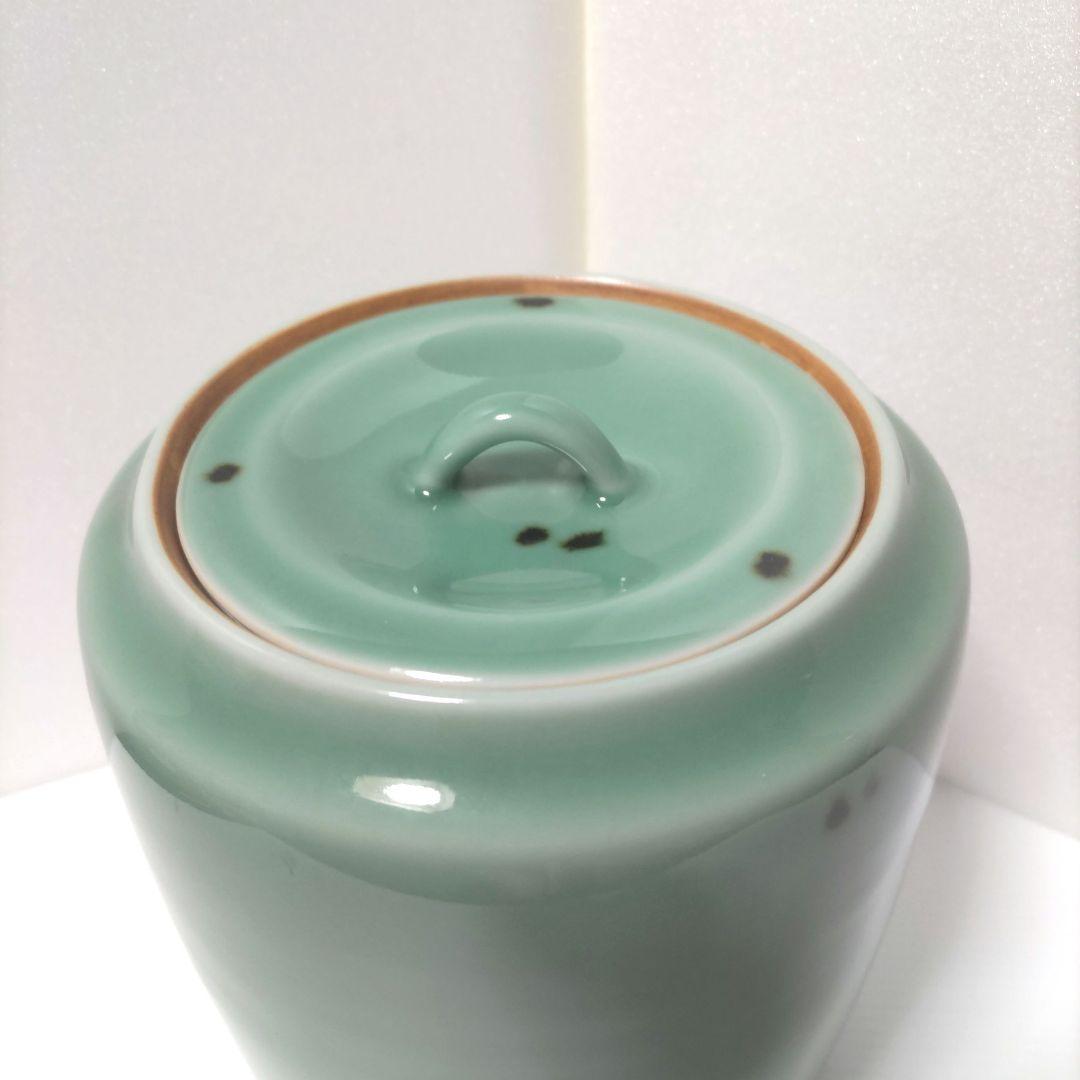 茶道具　水指　飛青磁　青磁