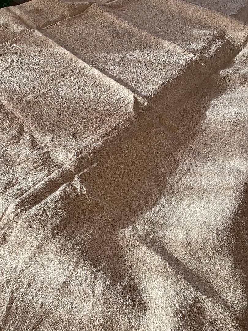 フランスアンティーク 1900年 ホームスパン リネンシーツ　220×230cm