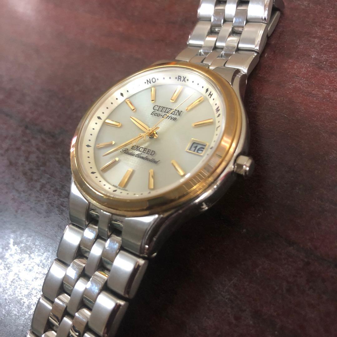 値下げCITIZENエクシード Eco-Drive 電波時計 H111