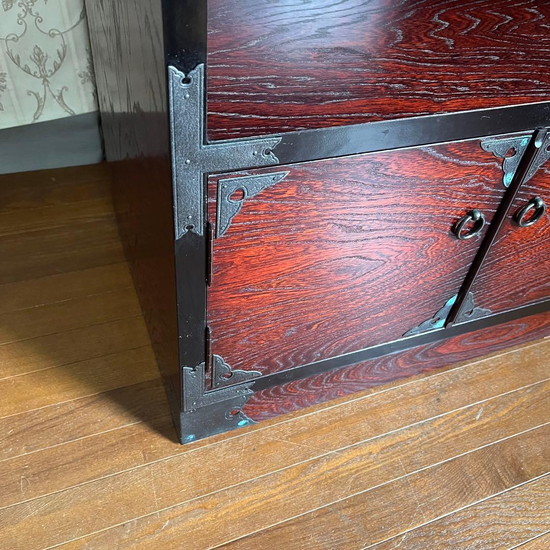 【アンティーク】昭和レトロ 木製 民芸箪笥 和たんす 和製キャビネット チェスト