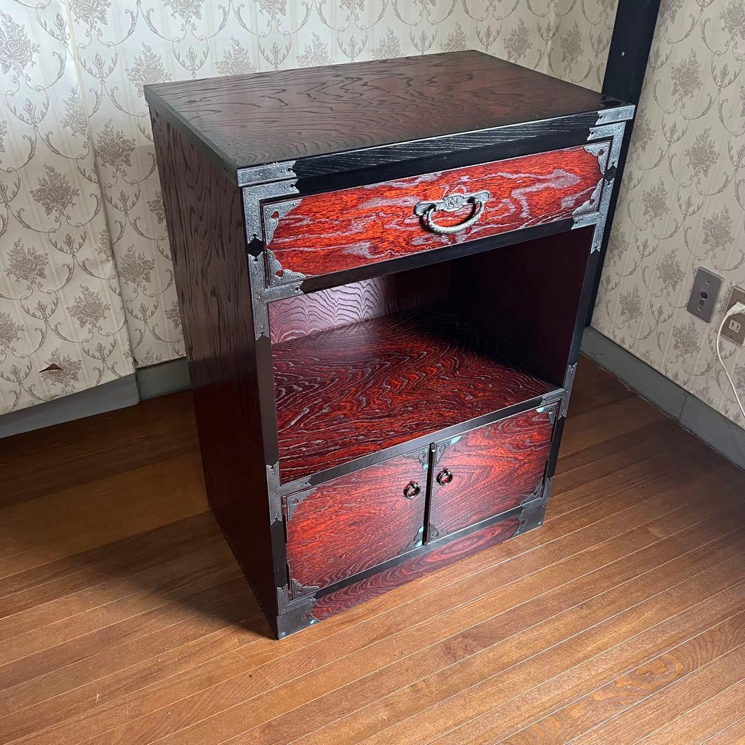 【アンティーク】昭和レトロ 木製 民芸箪笥 和たんす 和製キャビネット チェスト