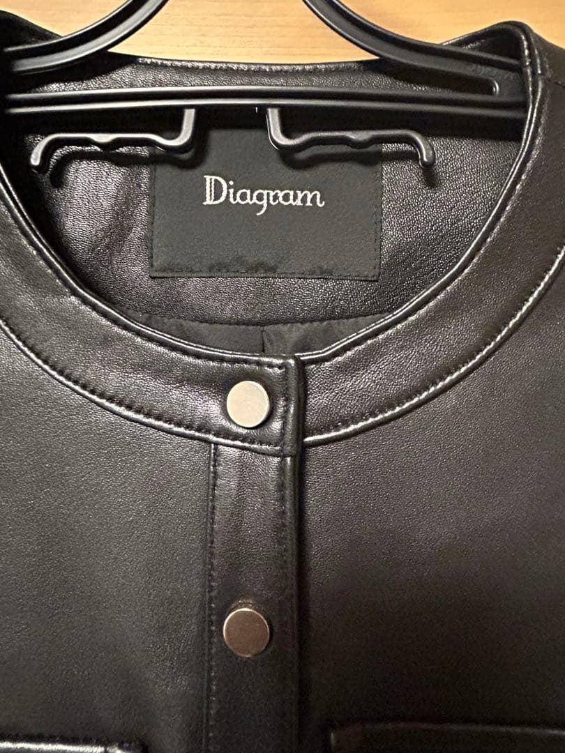 お値下げ❣️グレースコンチネンタルDiagram 黒 レザージャケット　36サイズ