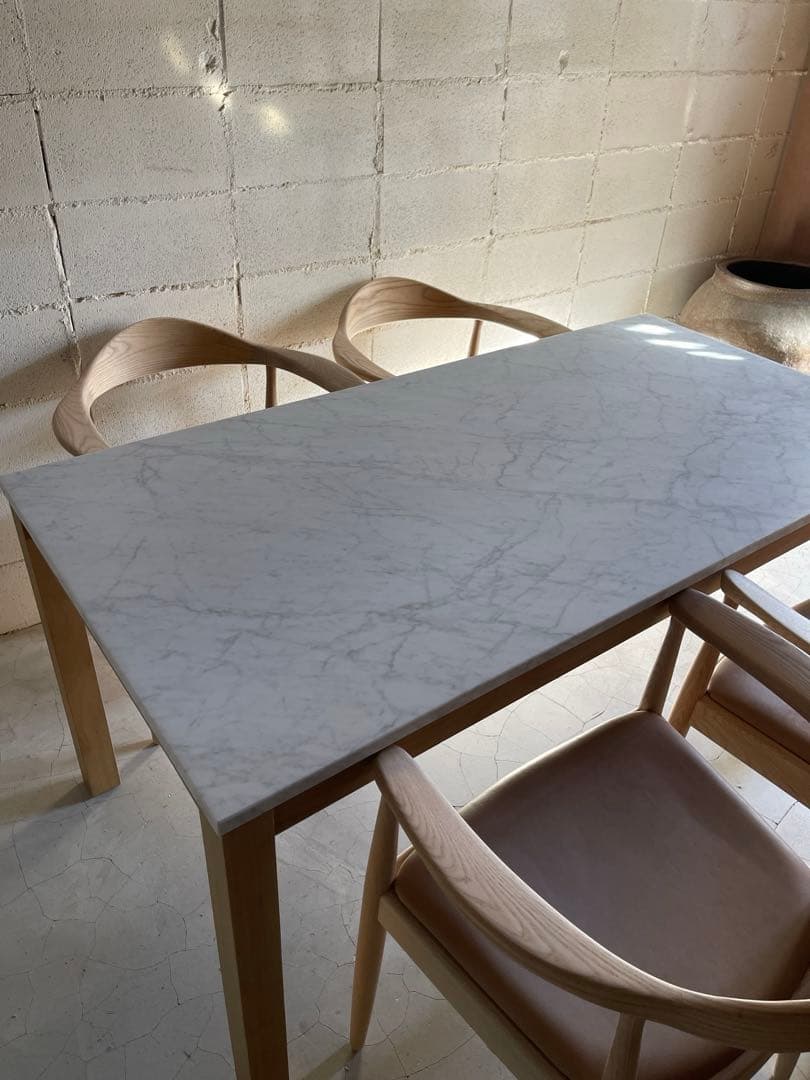 Francfranc フランフラン　チェロ ダイニングテーブル　大理石 ×ウッド