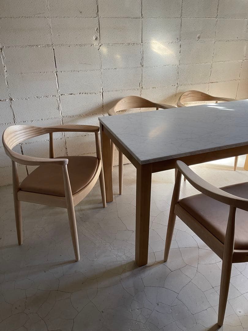 Francfranc フランフラン　チェロ ダイニングテーブル　大理石 ×ウッド