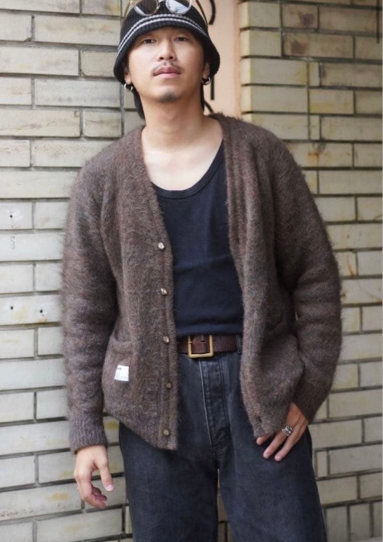 Schott モヘアニットカーディガン