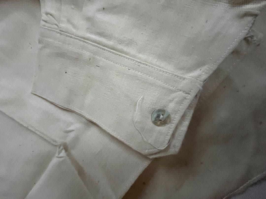 明治 大正 昭和初期 戦前 戦中 戦後 国民服 襟付木綿シャツ 作業着 貝釦