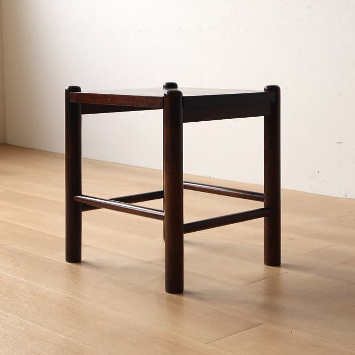 アンティーク 北海道民芸家具 スツール 花台 木製 樺材