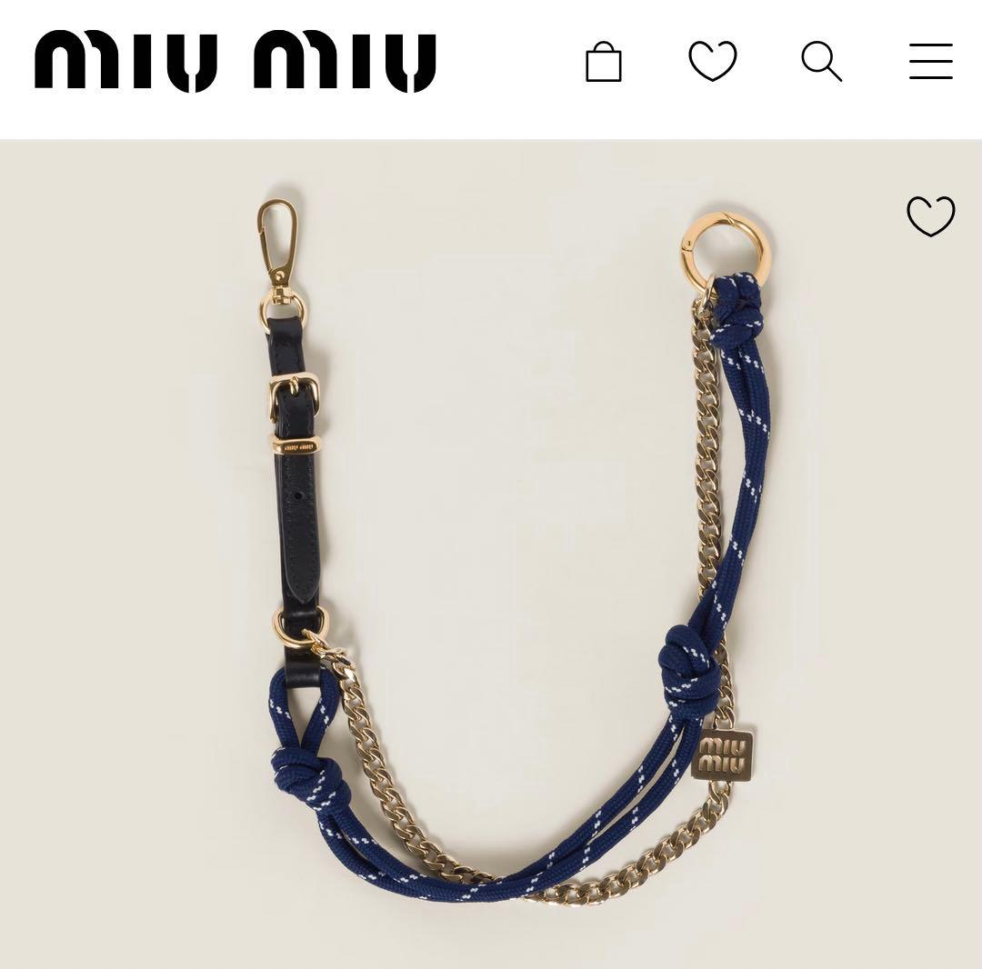 めろにゃん MIUMIU ミュウミュウ レザー×コード×メタルトリック