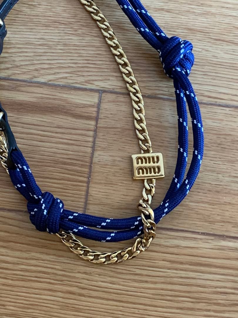 めろにゃん MIUMIU ミュウミュウ レザー×コード×メタルトリック