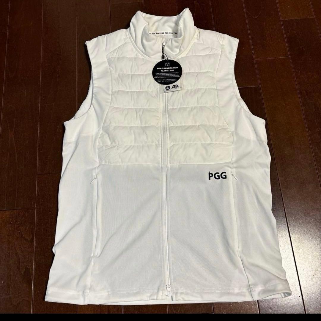 PGGアモッサ×N yメカニカルストレッチタフタホワイトベスト