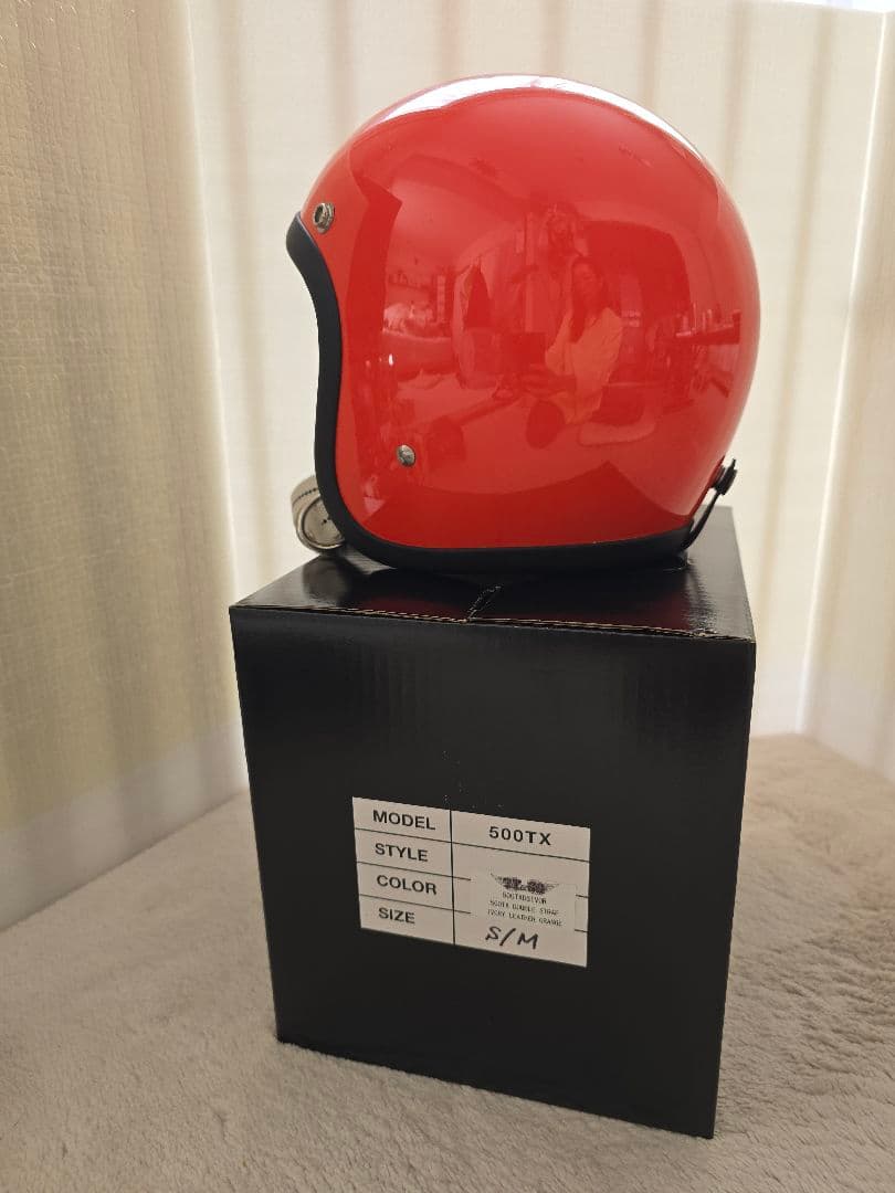 TT&CO 500TX ジェットヘルメット オレンジ S/M