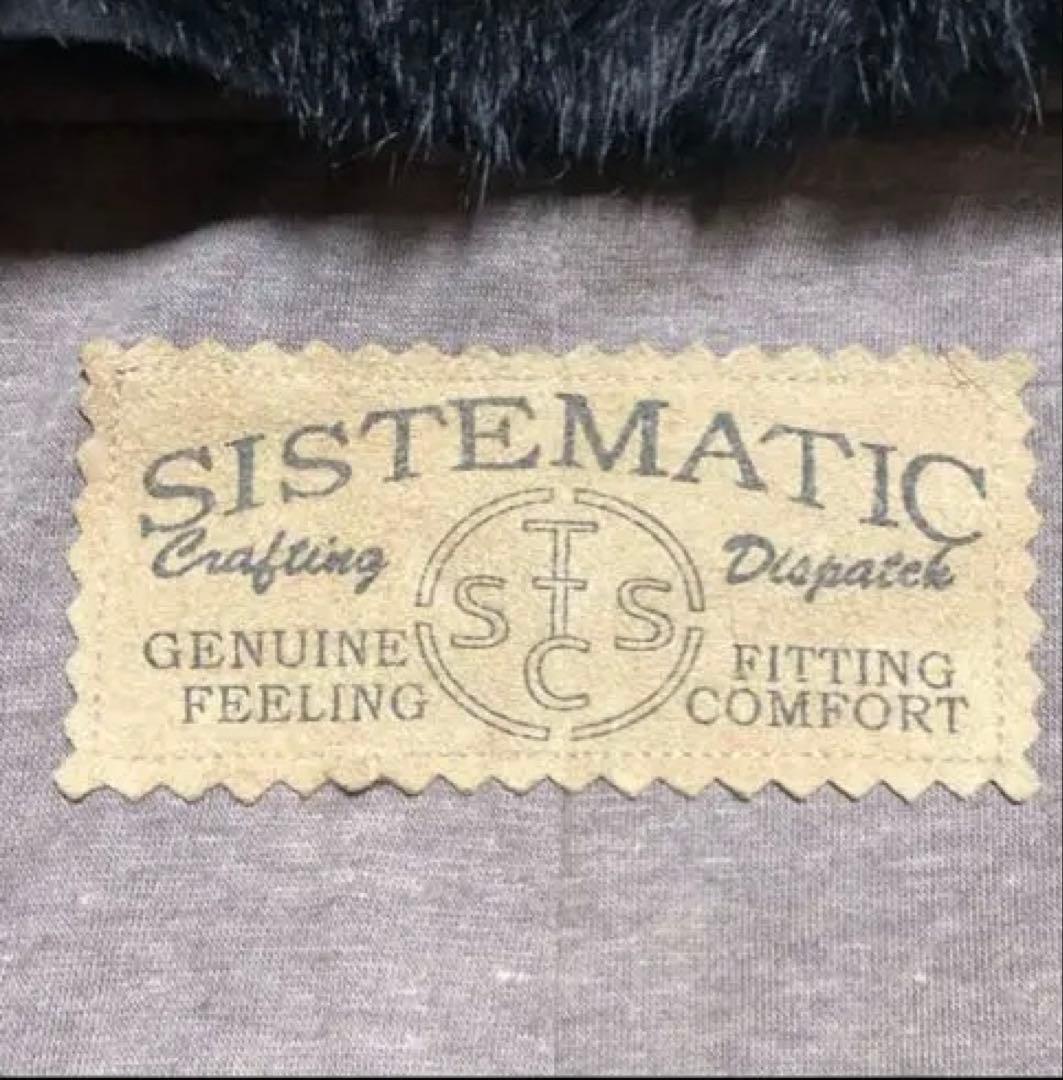 SISTEMATIC ブラックレザージャケット フード付き
