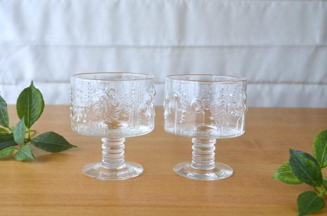 アラビア●フローラ●デザートボウル脚付2セット●Nuutajarvi