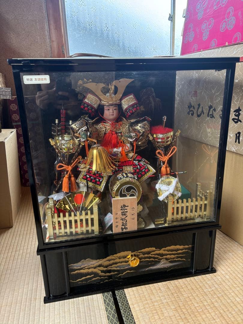 五月人形 透明ケース付き