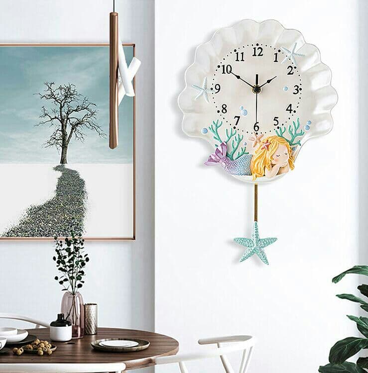 カントリースタイル掛け時計リビング時計北欧時計家庭用欧風ファッションアート時計