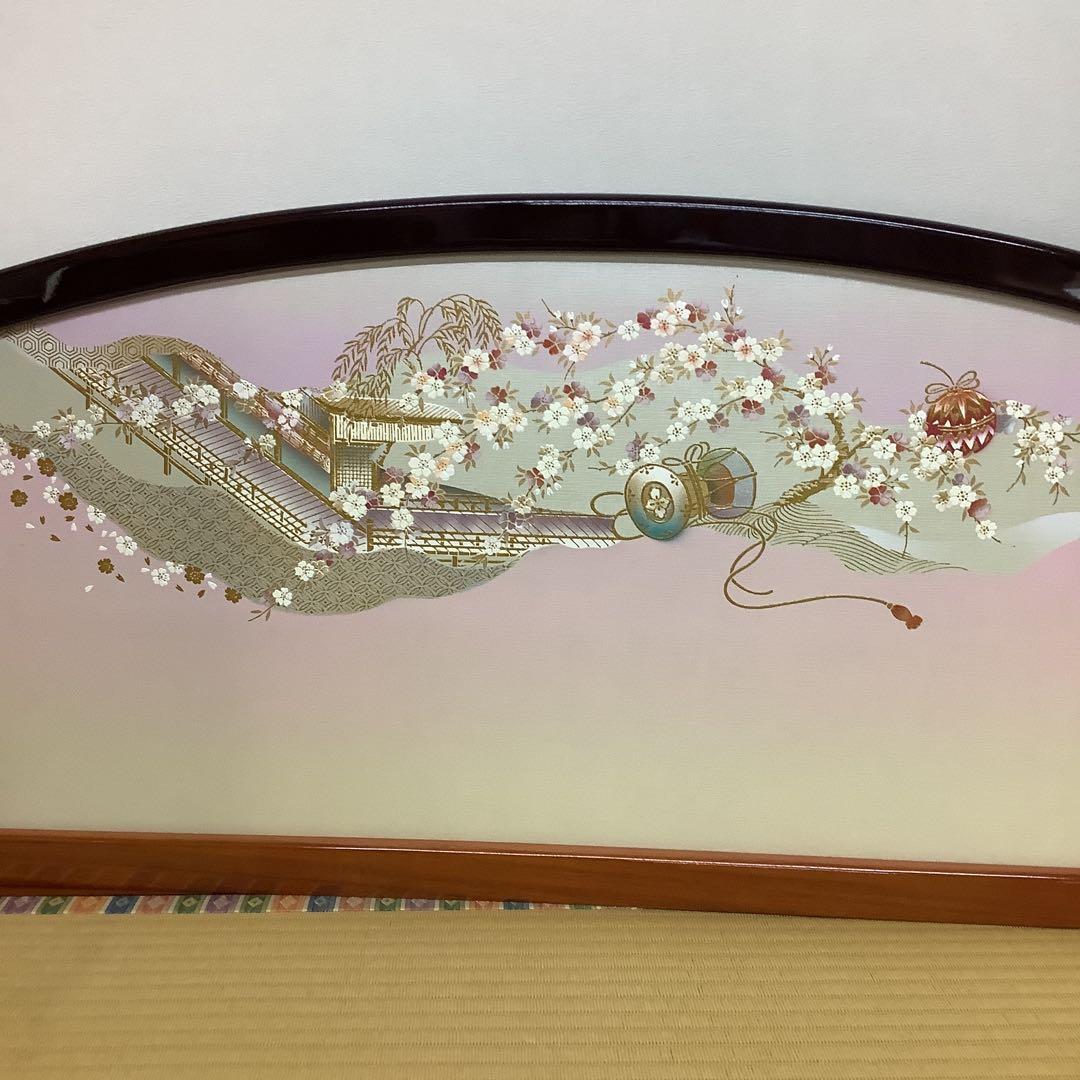 三段飾り　段板セット　茶ぼかし　御所桜　90巾