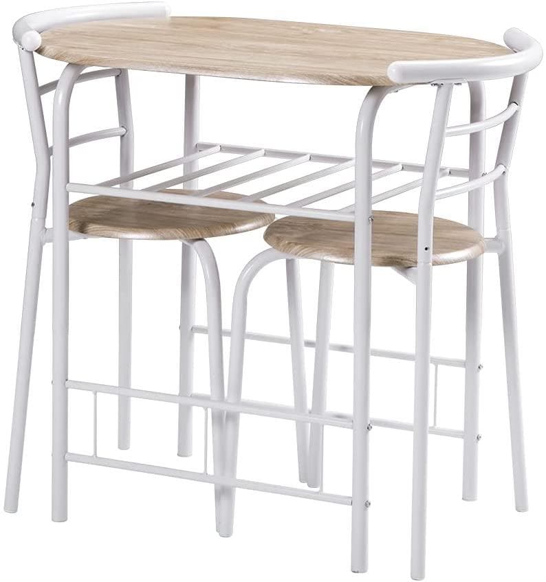 人気販売中！2人用円形 ダイニングテーブル 3点セット オシャレ　NATURAL