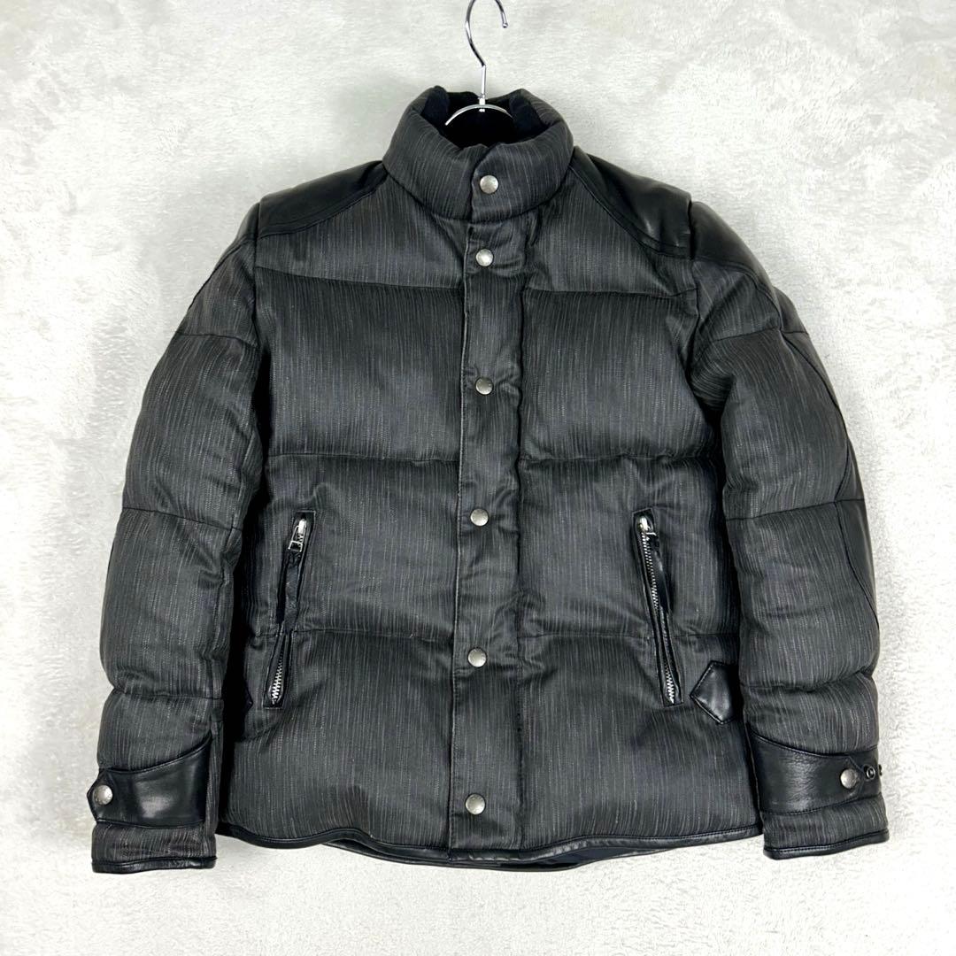 肉厚ダウン♡maxfritz ダウンジャケット ライダース レザー 大きいサイズ