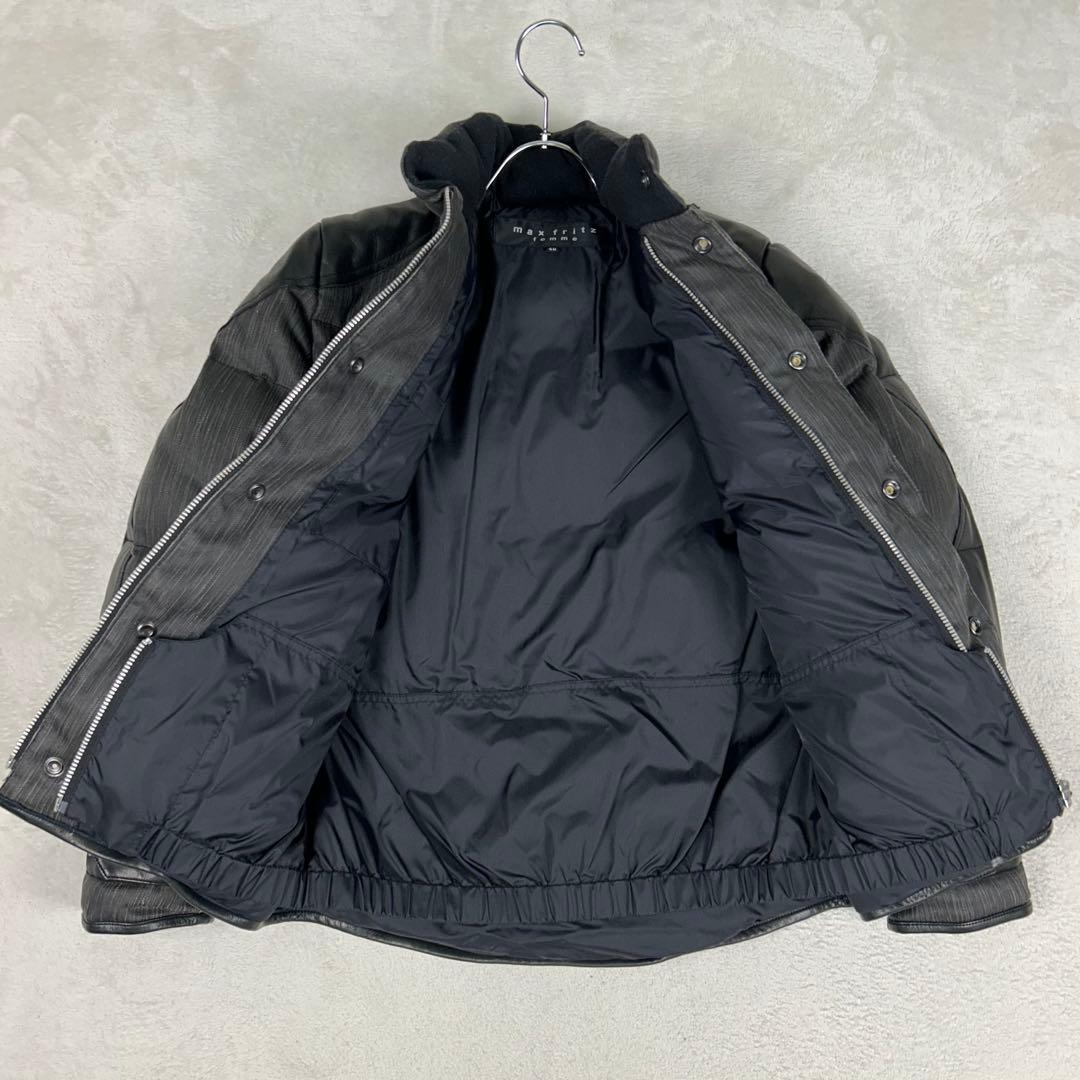 肉厚ダウン♡maxfritz ダウンジャケット ライダース レザー 大きいサイズ