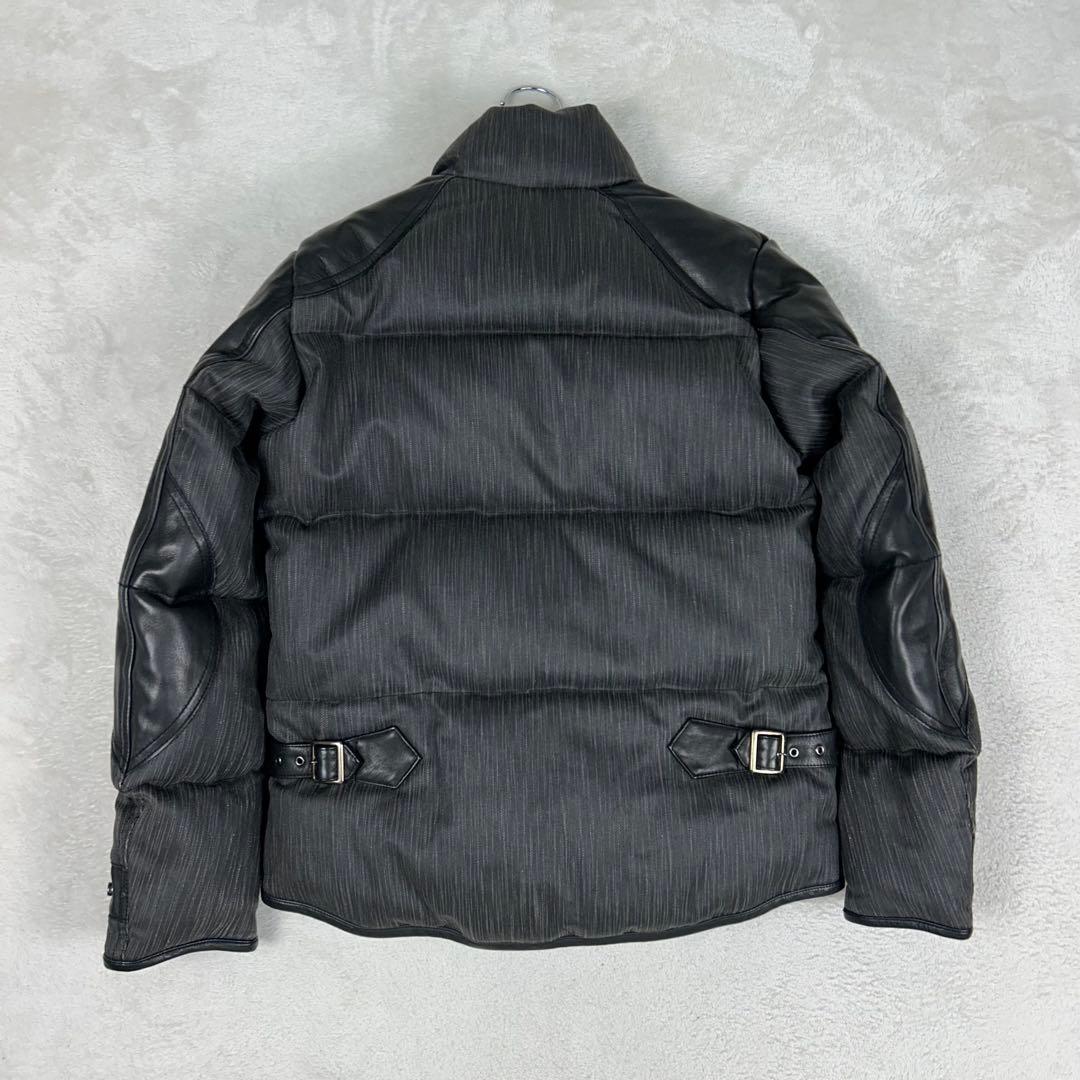 肉厚ダウン♡maxfritz ダウンジャケット ライダース レザー 大きいサイズ