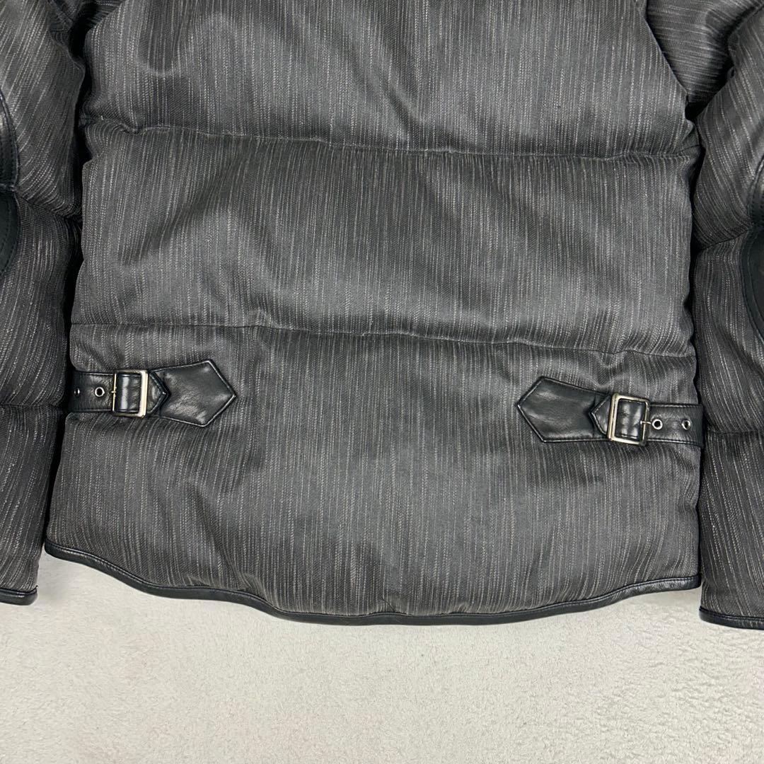 肉厚ダウン♡maxfritz ダウンジャケット ライダース レザー 大きいサイズ