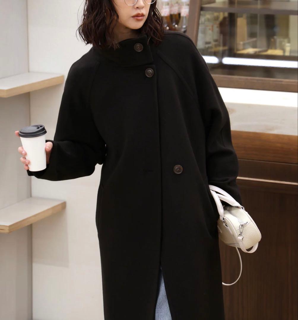 【美品】FREES MART スタンドカラーメルトンロングコート