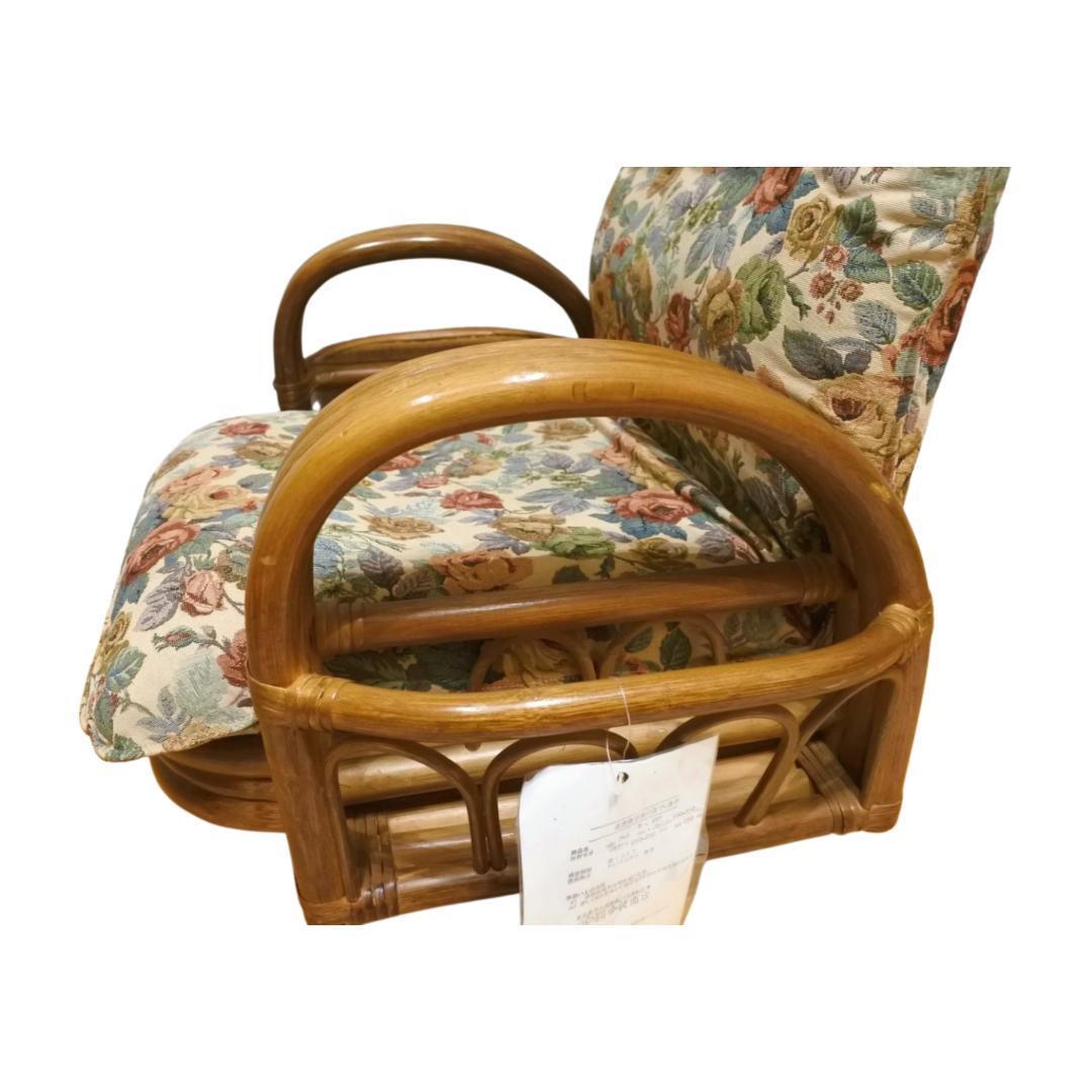 籐(ラタン) リクライニング回転座椅子【今枝商店】