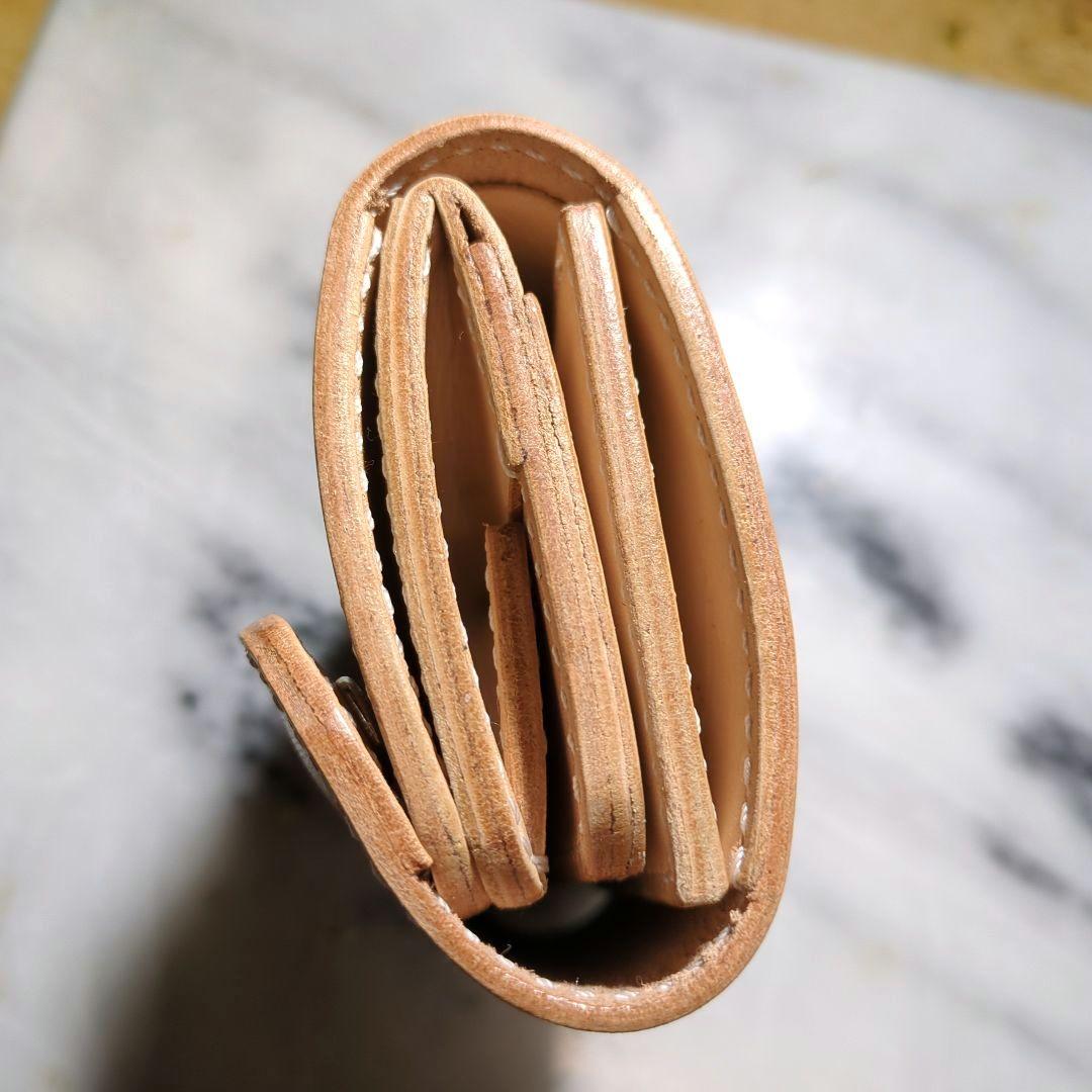 姫路ヌメ革 2つ折り財布 ショートウォレット ハンドメイド キナリ 新品 本革