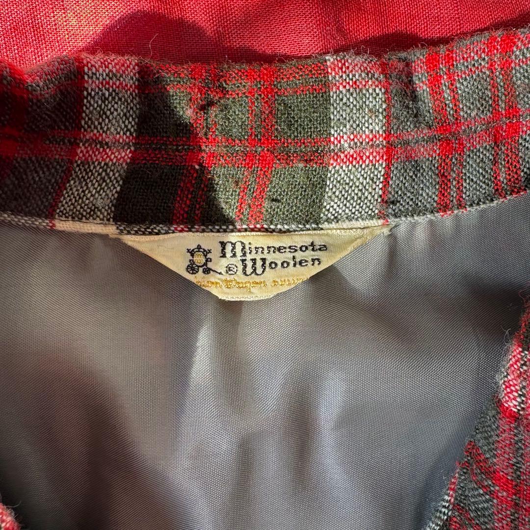 60s ウールシャツ 開襟 チェック vintage オンブレ