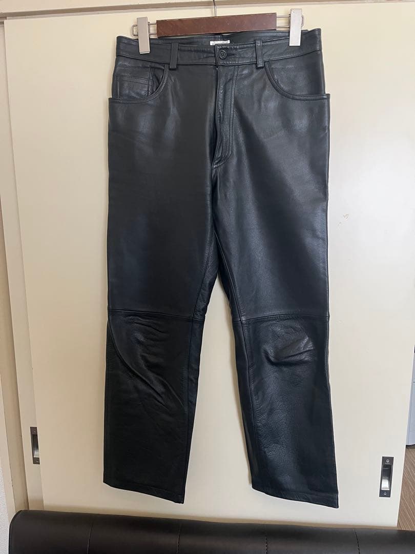 Paul Smith ブラックレザーパンツ 31サイズ