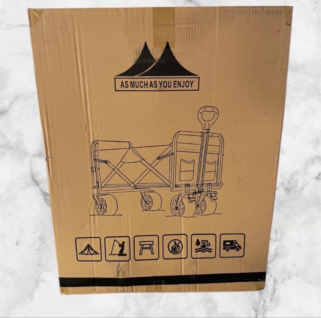 キャリーワゴン アウトドアワゴン キャンプ 耐荷重250kg 300L ブラック